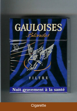 Gauloises Blondes Filtre 30s blue cigarettes hard box