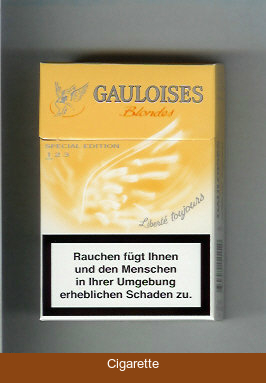 Gauloises Blondes yellow Cigarettes hard box