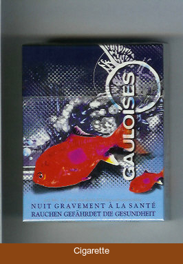 Gauloises with fish 25s cigarettes hard box