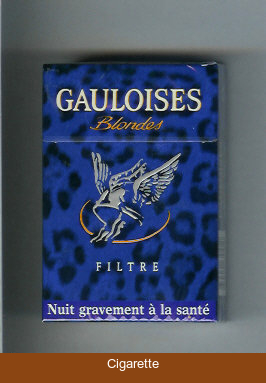Gauloises Blondes Filtre blue cigarettes hard box