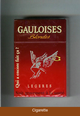 Gauloises Blondes Qui a Encore Fait Ca ' Legeres cigarettes hard box