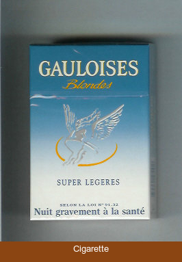 Gauloises Blondes Super Legeres Cigarettes hard box