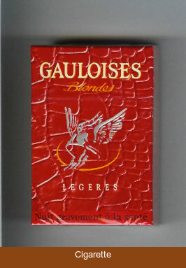 Gauloises Blondes Legeres red cigarettes hard box