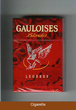 Gauloises Blondes Legeres red cigarettes hard box