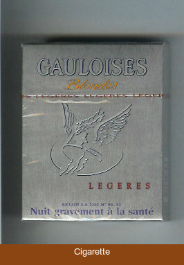 Gauloises Blondes Legeres 25s grey Cigarettes hard box
