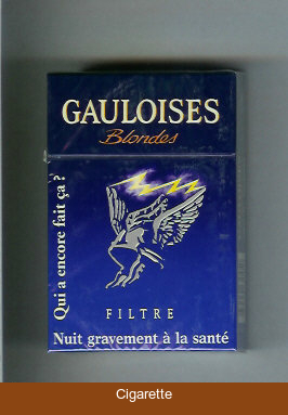 Gauloises Blondes Filtre hard box blue cigarettes