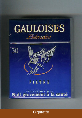 Gauloises Blondes Filtre blue 30s Cigarettes hard box