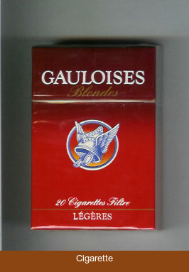 Gauloises Blondes Legeres Cigarettes hard box