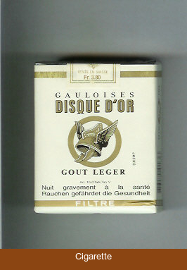 Gauloises Disque D'Or Gout Leger Filtre cigarettes soft box
