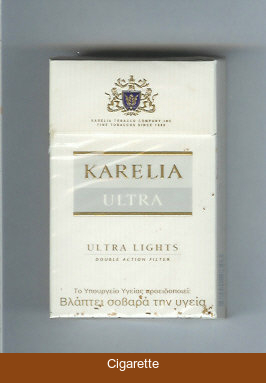 Karelia Ultra Ultra Lights Double Action Filter cigarettes hard box