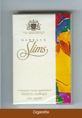 Karelia Slims 100s cigarettes hard box