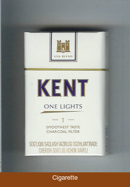 Kent USA Blend One Lights 1 Smoothest Taste Charcoal Filter cigarettes hard box