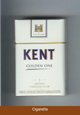 Kent USA Blend Golden One 1 Lightest Charcoal Filter cigarettes hard box