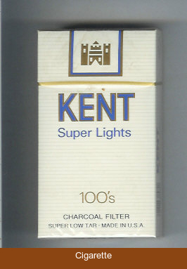 Kent Super Lights 100s Charcoal Filter cigarettes hard box