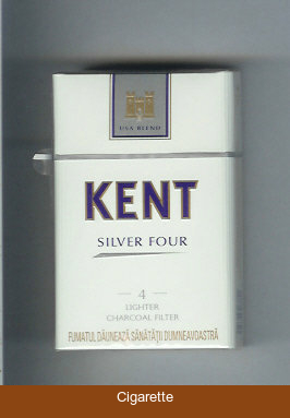 Kent USA Blend Silver Four 4 Lighter Charcoal Filter cigarettes hard box
