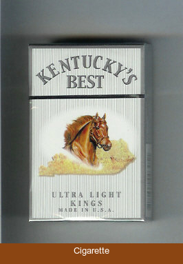 Kentucky's Best Ultra Light kings cigarettes hard box