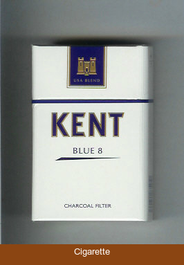 Kent USA Blend Blue 8 Charcoal Filter cigarettes hard box
