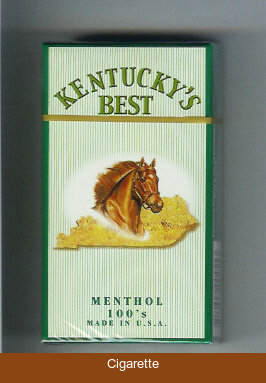 Kentucky's Best Menthol 100s cigarettes hard box