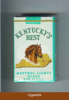 Kentucky's Best Menthol Lights Kings cigarettes soft box