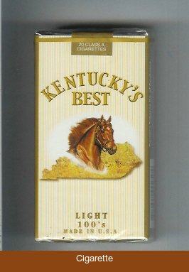 Kentucky's Best Light 100s cigarettes soft box