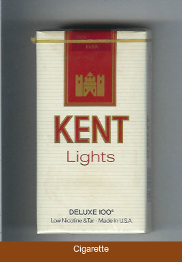 Kent Lights Deluxe 100s cigarettes soft box