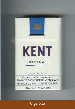Kent USA Blend Super Lights Charcoal Filter cigarettes hard box