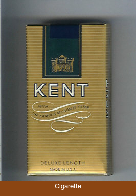 Kent With The Famous Micronite Filter Deluxe 100s gold cigarettes soft box