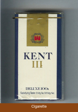 Kent III Deluxe 100s cigarettes soft box