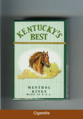 Kentucky's Best Menthol Kings cigarettes hard box