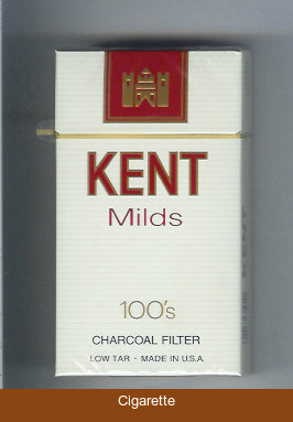 Kent Milds 100s Charcoal Filter cigarettes hard box