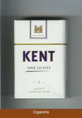 Kent USA Blend One Lights 1 Lightest Charcoal Filter cigarettes hard box