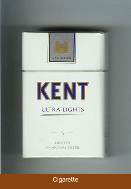 Kent USA Blend Ultra Lights 5 Lighter Charcoal Filter cigarettes hard box