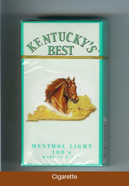 Kentucky's Best Menthol Light 100s cigarettes hard box