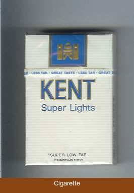 Kent Super Lights cigarettes hard box
