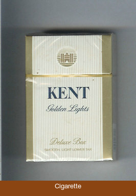 Kent Golden Lights cigarettes hard box
