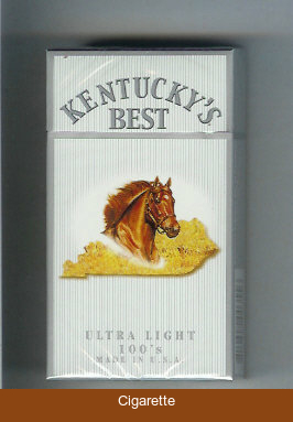 Kentucky's Best Ultra Light 100s cigarettes hard box