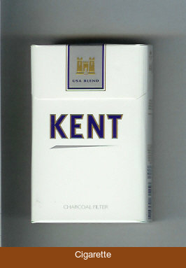 Kent USA Blend Charcoal Filter white and grey cigarettes hard box
