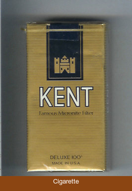 Kent Famous Micronite Filter Deluxe 100s gold cigarettes soft box