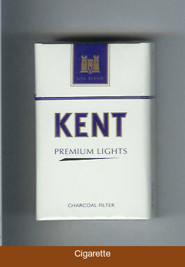 Kent USA Blend Premium Lights Charcoal Filter cigarettes hard box