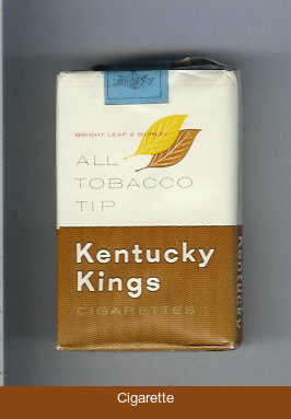 Kentucky Kings All Tobacco Tip cigarettes soft box