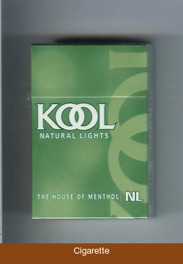 Kool Natural Lights The House of Menthol cigarettes hard box