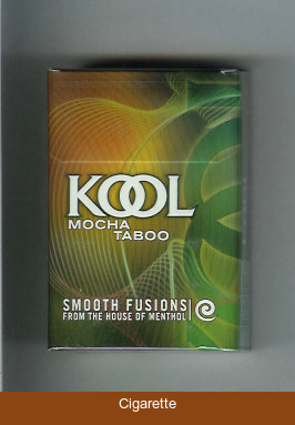 Kool Mocha Taboo Smooth Fusion From The House of Menthol cigarettes hard box