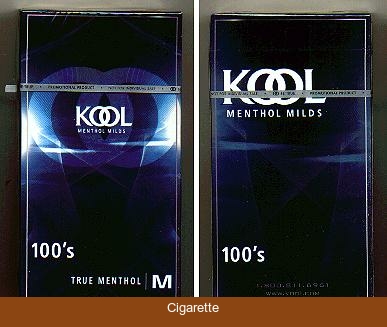 Kool cigarettes Menthol Milds 100s True Menthol hard box