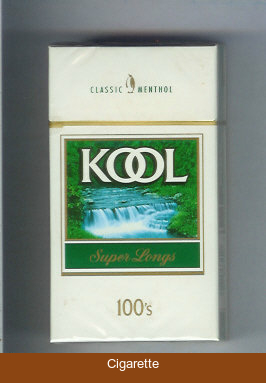 Kool Classic Menthol Super Longs 100s cigarettes hard box