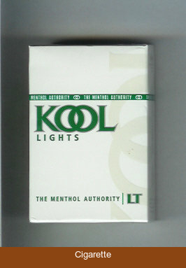 Kool Lights The Menthol Authority cigarettes hard box