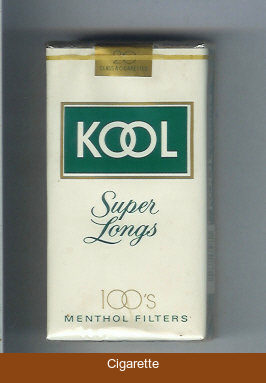 Kool Super Longs 100s Menthol Filters cigarettes soft box