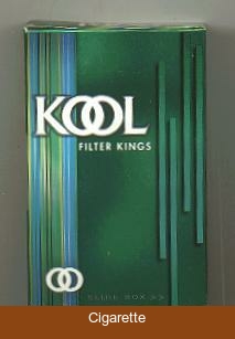 Kool Filter Kings side slide cigarettes hard box