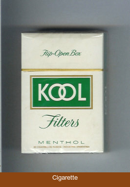 Kool Menthol Filter cigarettes hard box