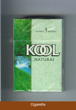 Kool Natural Menthol cigarettes hard box