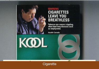 Kool Canadian Menthol cigarettes wide flat hard box